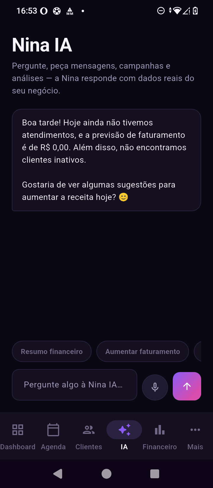 Tela Nina IA do NinaOS